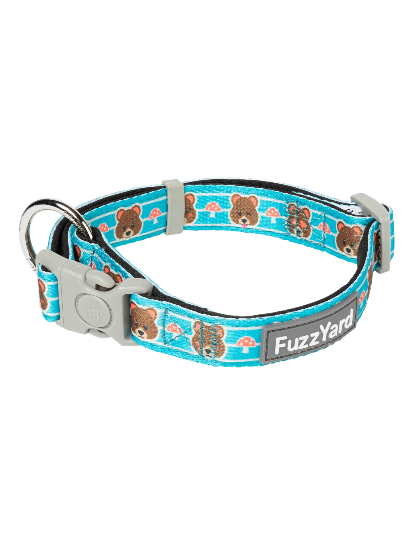 FuzzYard Soft & Comfortable Dog Collar - Fuzz Bear Design, Adjustable & Durable (3 Sizes) - Perfect for Small, Medium & Large Dogs - Great for Daily Walks, Training & Outdoor Adventures