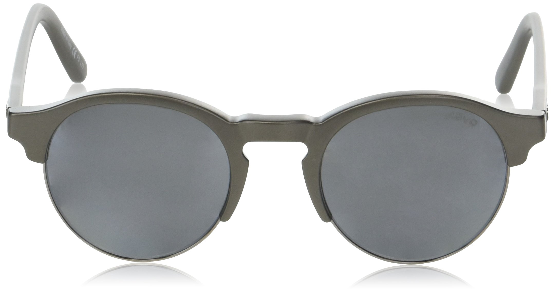 Revo Unisex-Adult RE 1066 Reign Polarized Round Sunglasses - Matte Pewter Frame, 49mm Lens, UV Protection for Men & Women - Perfect for Driving, Beach & Outdoor Activities