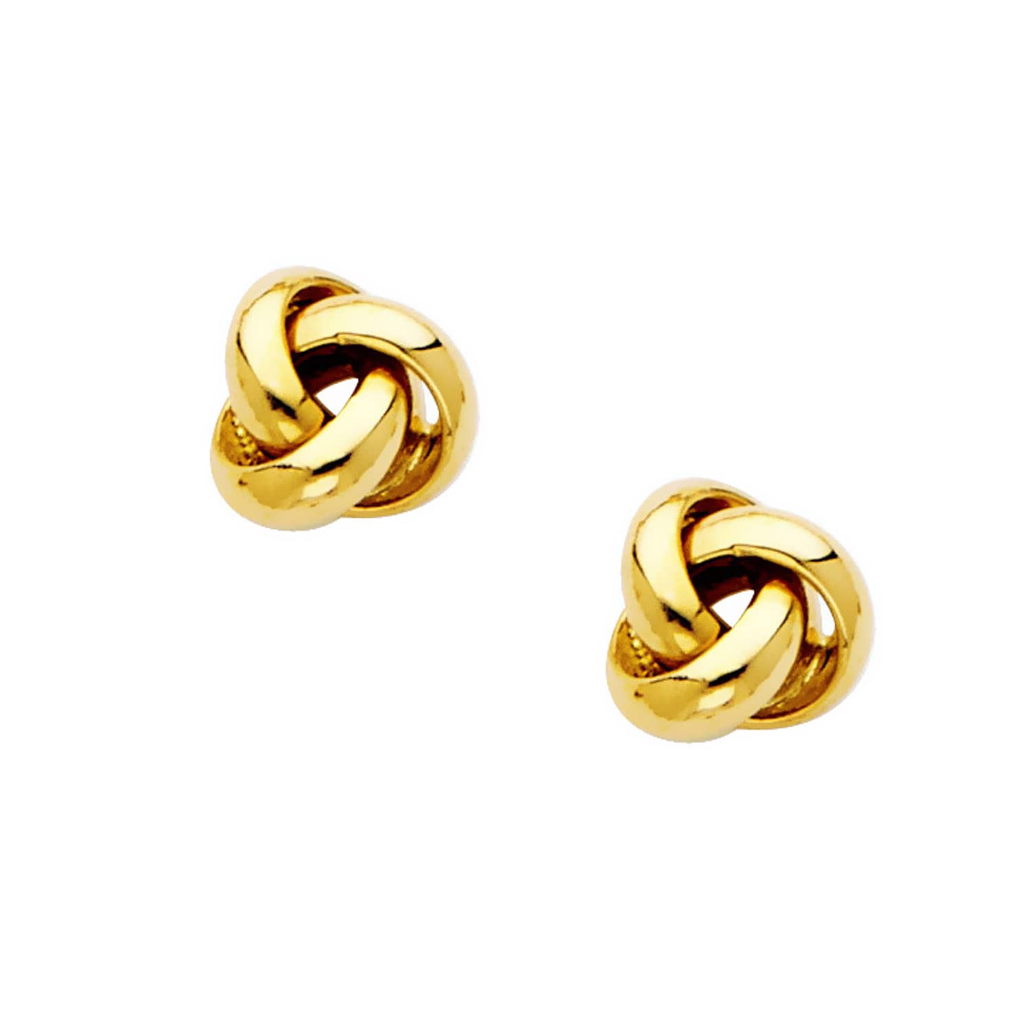 14K Yellow Gold Knot Stud Earrings - Dainty & Elegant Jewelry Gift for Girlfriend, Wife, Women - Perfect for Valentine's Day, Anniversary & Everyday Wear