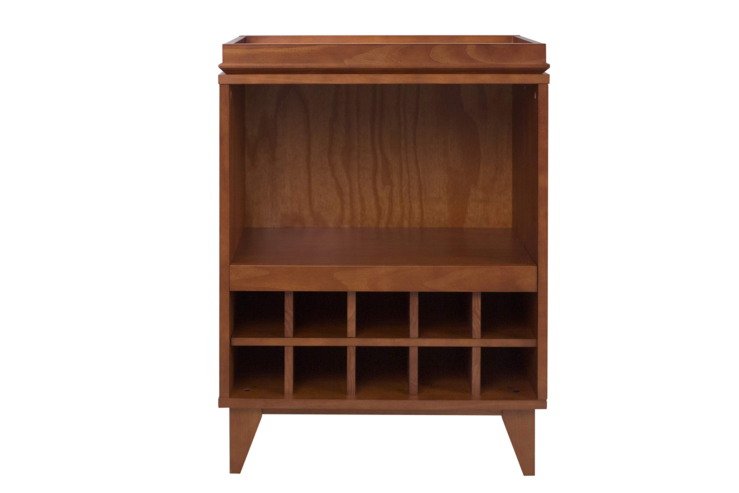 Memomad Solid Wood 10-Bottle Wine Rack Cabinet for Liquor Storage – Perfect for Home Bars, Cellars, and Kitchen Organization
