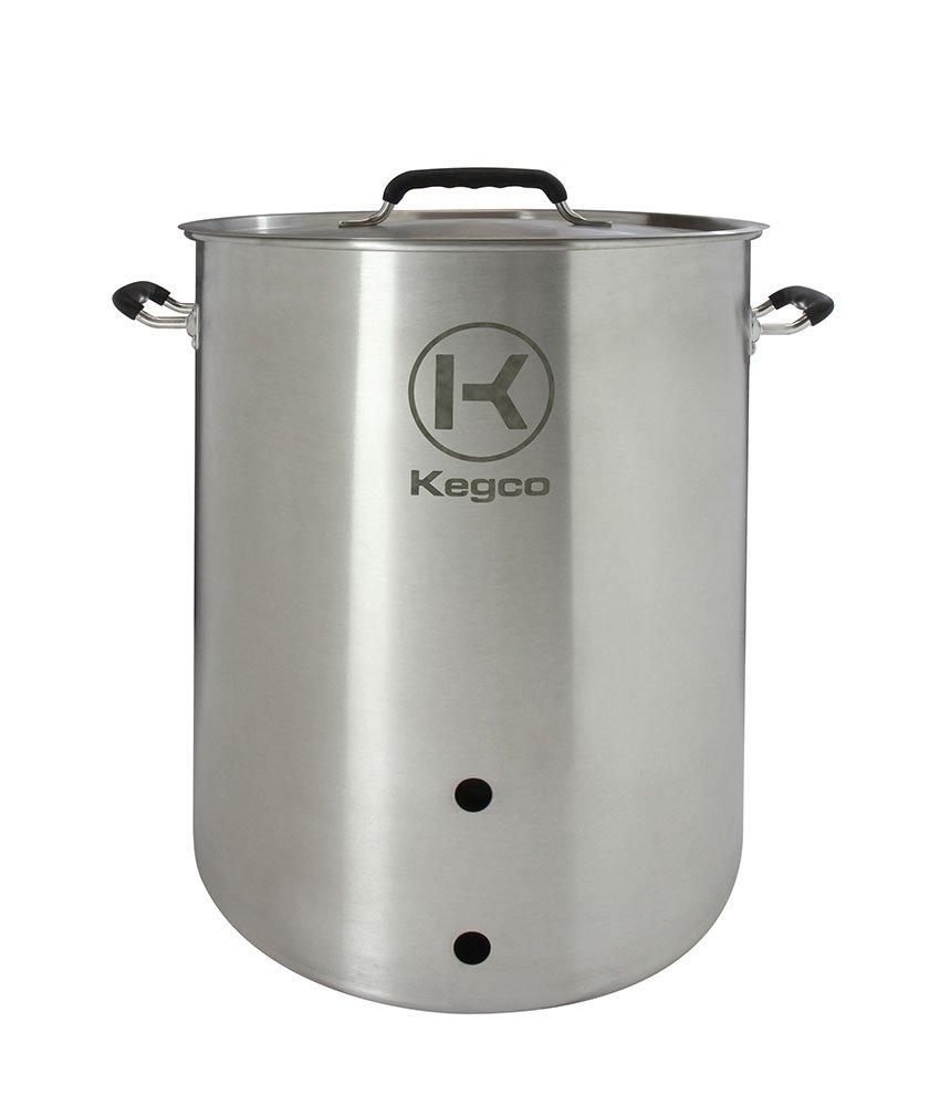 Kegco 3PXBK15-P2 15 Gallon Stainless Steel Brew Kettle for Home Brewing Beer, Wine & Kombucha | Commercial Grade Pot for Brewers & Distillers | Perfect for Outdoor Brewing & Large Batch Fermentation