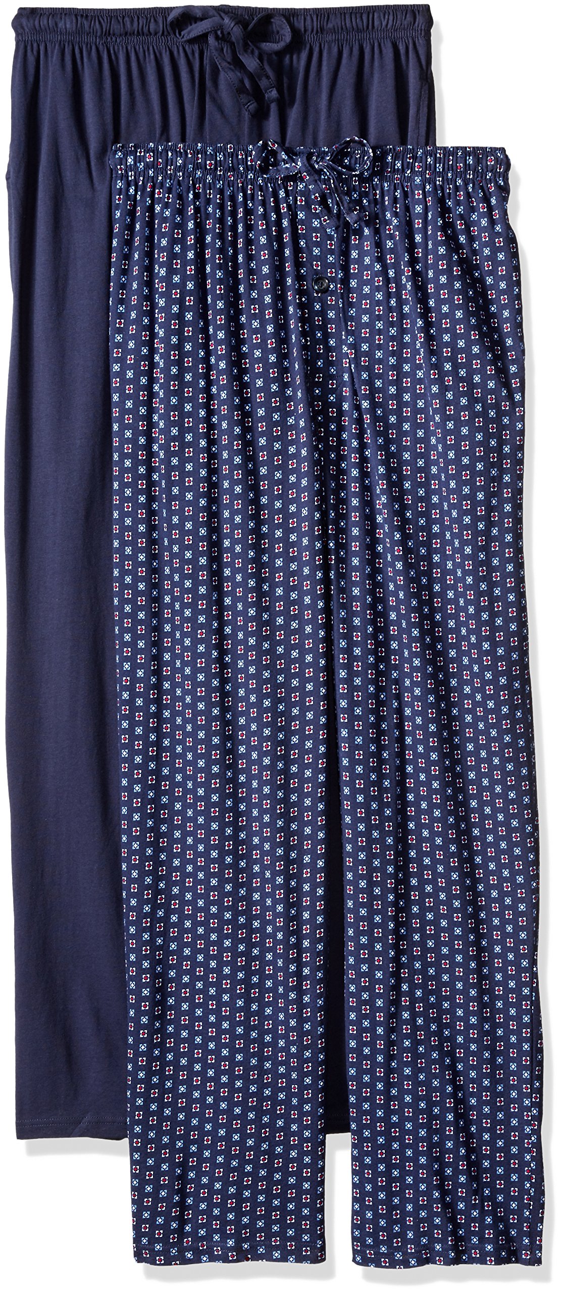 Fruit of the Loom Men's Comfortable Jersey Knit Sleep Pants - Extended Sizes (1-Pack & 2-Pack Options) - Perfect for Lounging at Home or Relaxing Sleepwear