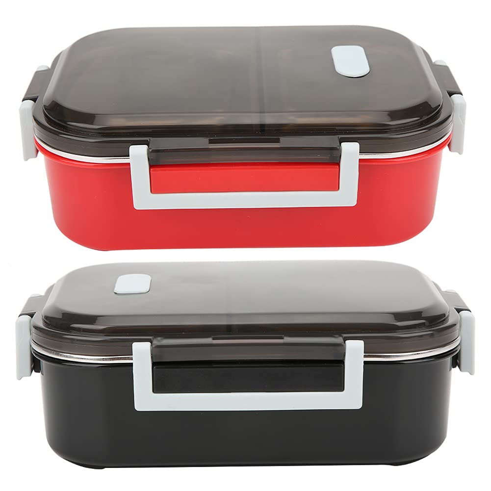 Premium 700ml Stainless Steel Lunch Box for Car, Home & Office - 304 Food-Grade Portable Food Container for Camping, Picnics & Outdoor Activities (Red) - Ideal for Meal Prep, Work Lunches & Travel