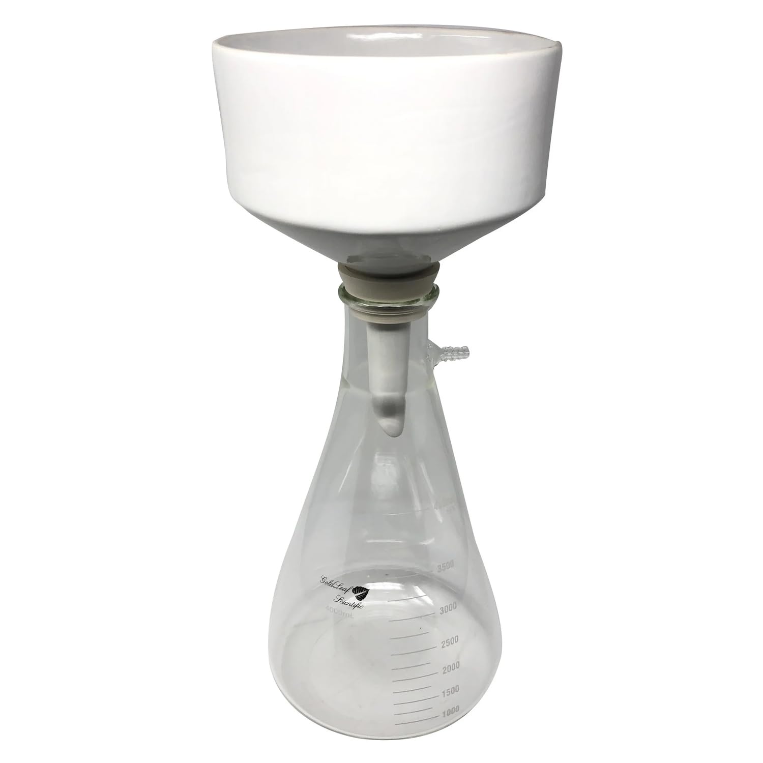 Premium Buchner Funnel Filtration Kit - 4000ml Lab Glassware Set with Porcelain Funnel, Rubber Adapter & 300 Filter Papers - Precise Vacuum Filtration Equipment for Chemistry Experiments, Water Testing & Scientific Research