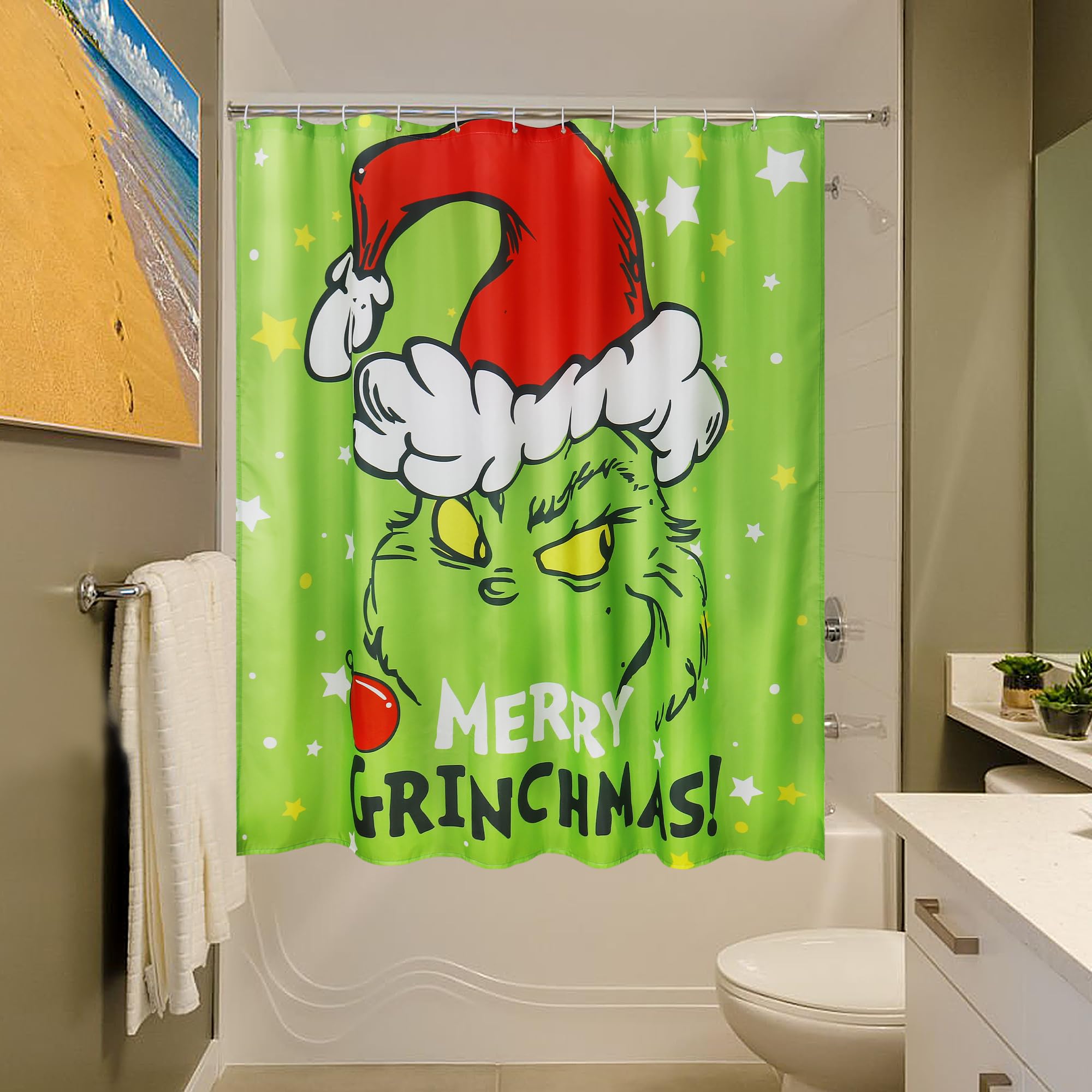 Festive Christmas Shower Curtain Set - 72