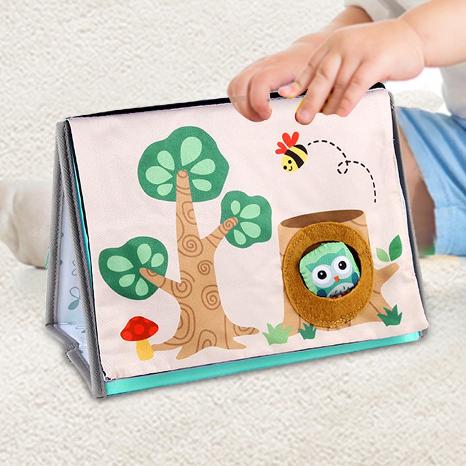 Soft Cloth Books for Babies & Toddlers - Sensory Crinkle Activity Book for Early Learning & Development | Perfect Baby Shower Gift, Montessori Educational Toy for Infants 0-12 Months