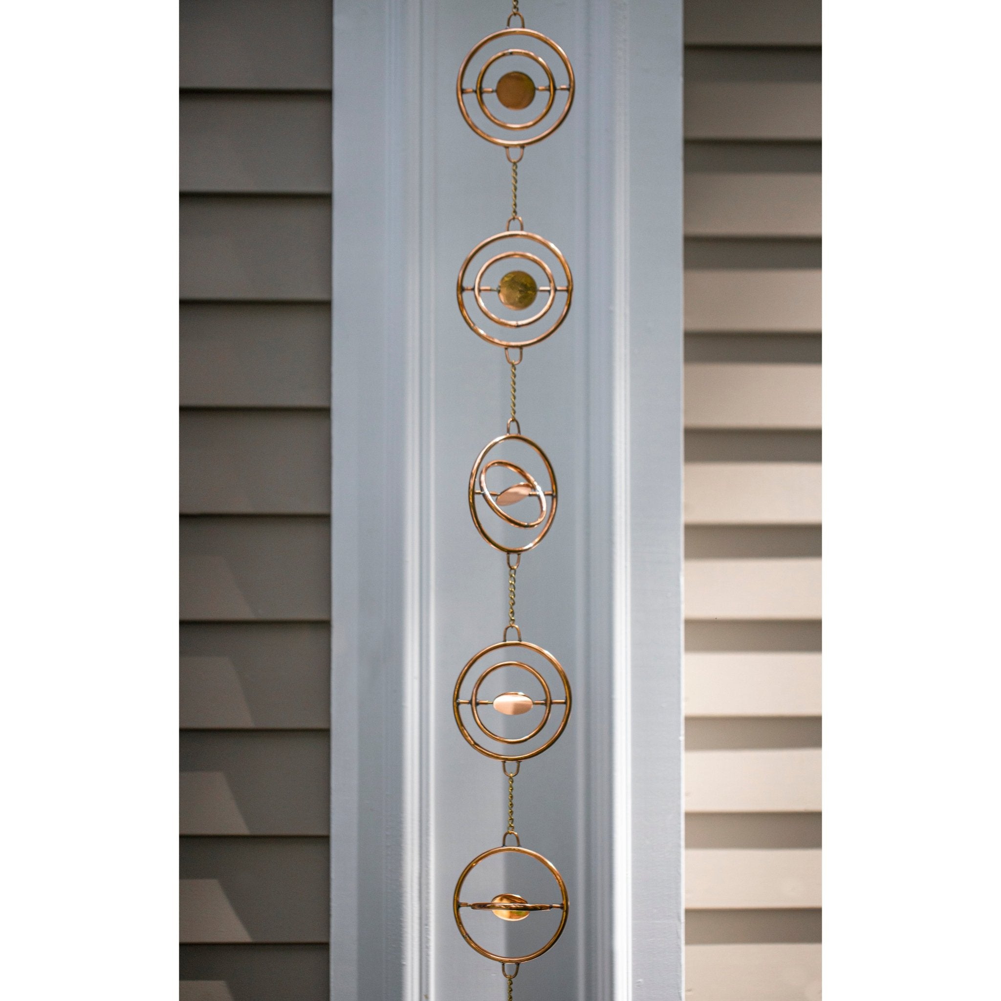 Stellar Rain Chain 8.5 ft with 13 Large Decorative Figures - Perfect for Garden Waterfalls, Patio Drainage & Outdoor Home Decor