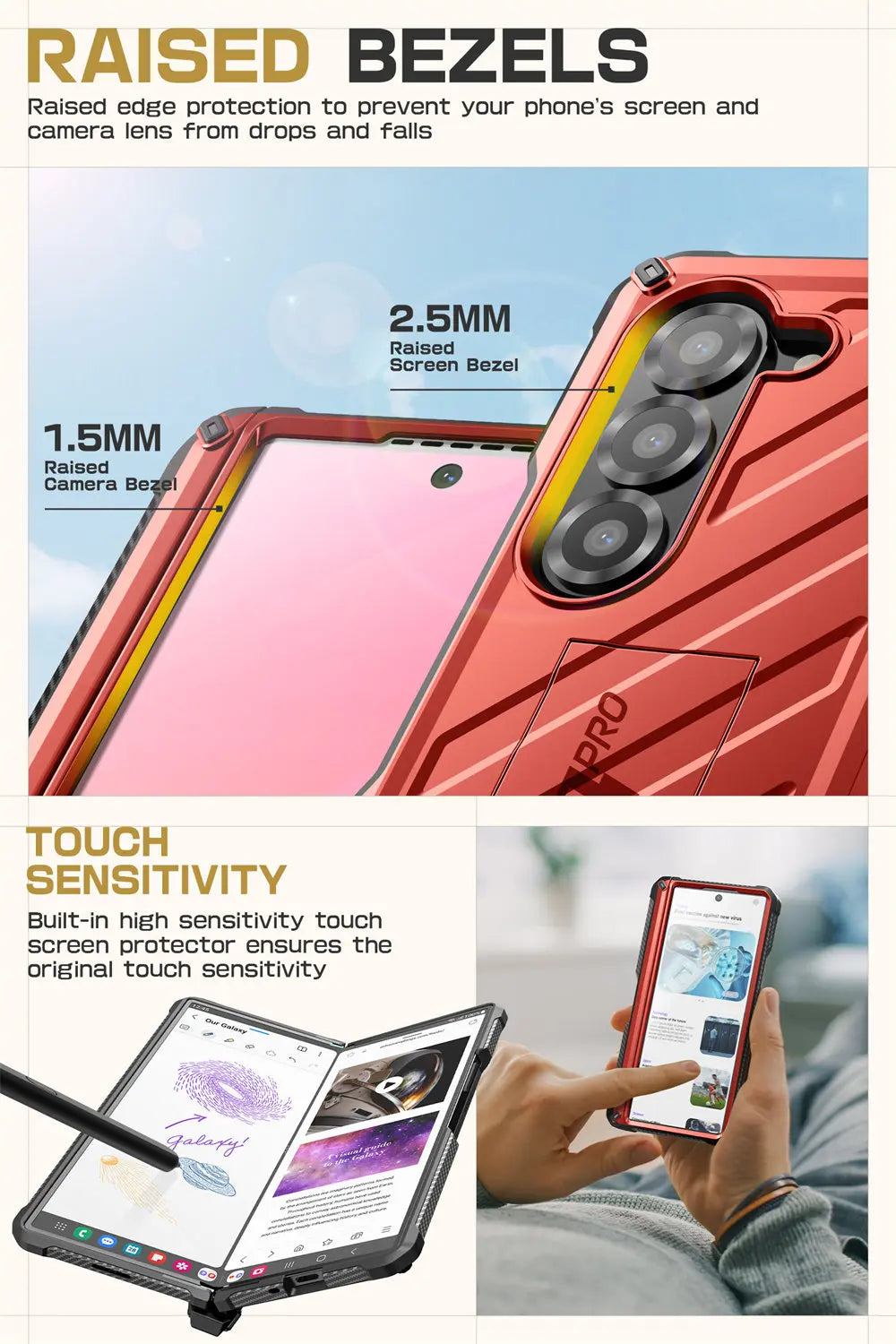 SUPCASE Unicorn Beetle Pro Rugged Case for Samsung Galaxy Z Fold 6 - Shockproof Protective Cover with Built-in Screen Protector | Perfect for Outdoor, Work & Travel Use