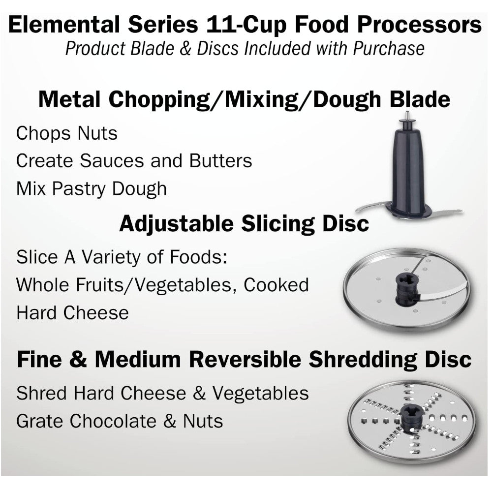 Cuisinart Elemental 11-Cup Food Processor with Dicing Kit - CFP-11DGMPCC - Perfect for Meal Prep, Chopping Vegetables & Making Dough