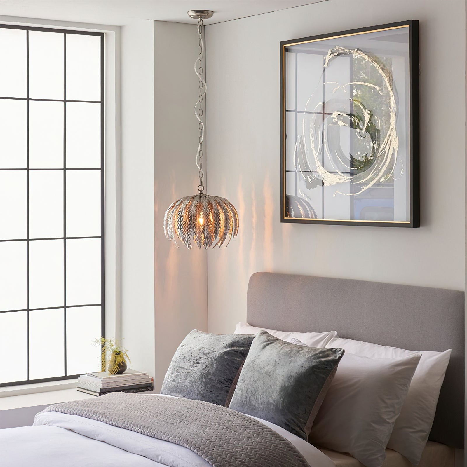 Delphine Pendant Lamp - Modern Glass Ceiling Light Fixture for Dining Room, Kitchen Island & Bedroom Decor | Elegant Hanging Chandelier Lighting for Home & Office