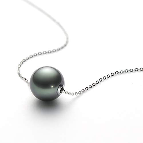 18k Gold Pendant White Sterling Silver Chain