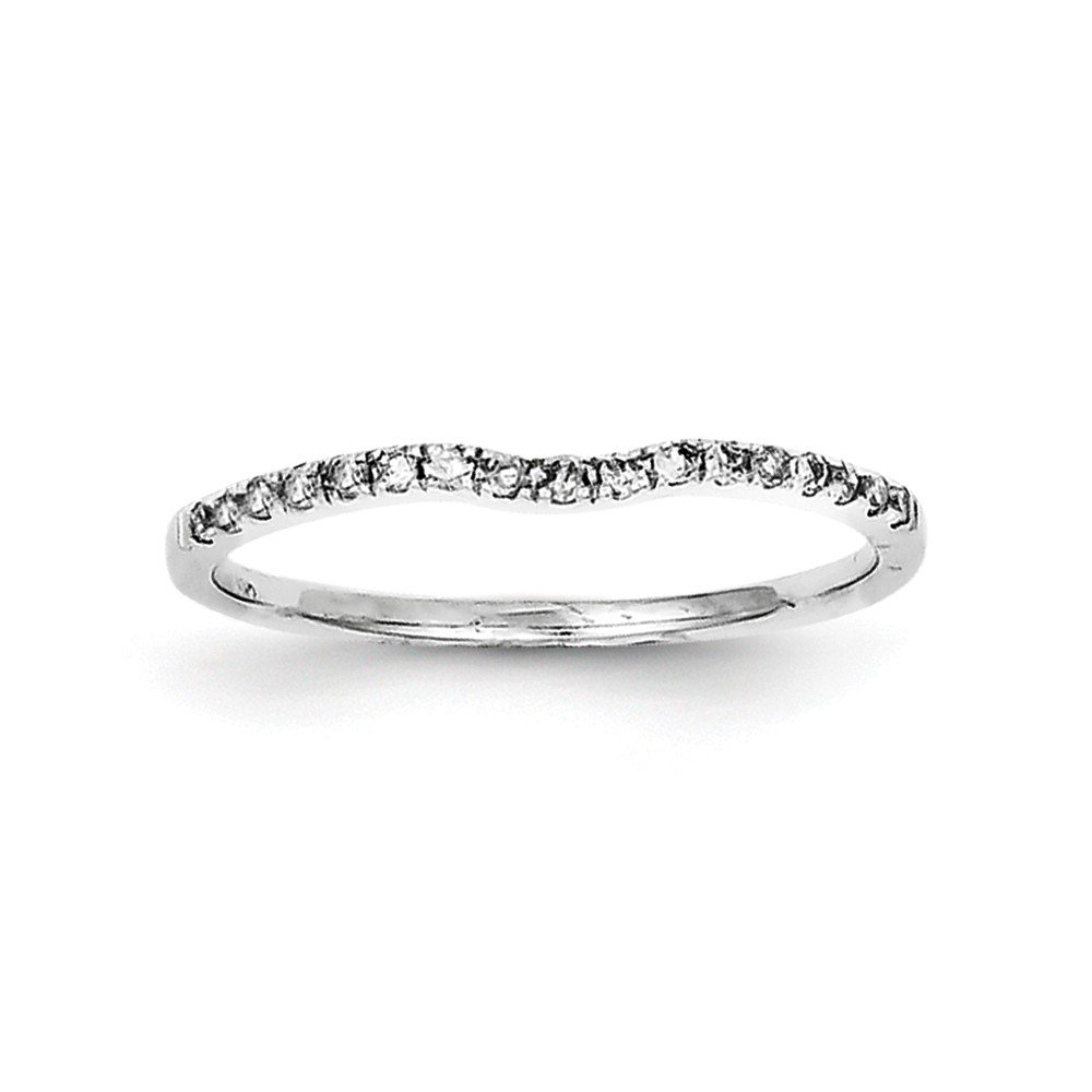 Diamond2Deal 925 Sterling Silver Diamond Wrap Ring for Women (0.1ct) - Elegant Stackable Ring for Engagement, Wedding, Anniversary & Everyday Wear