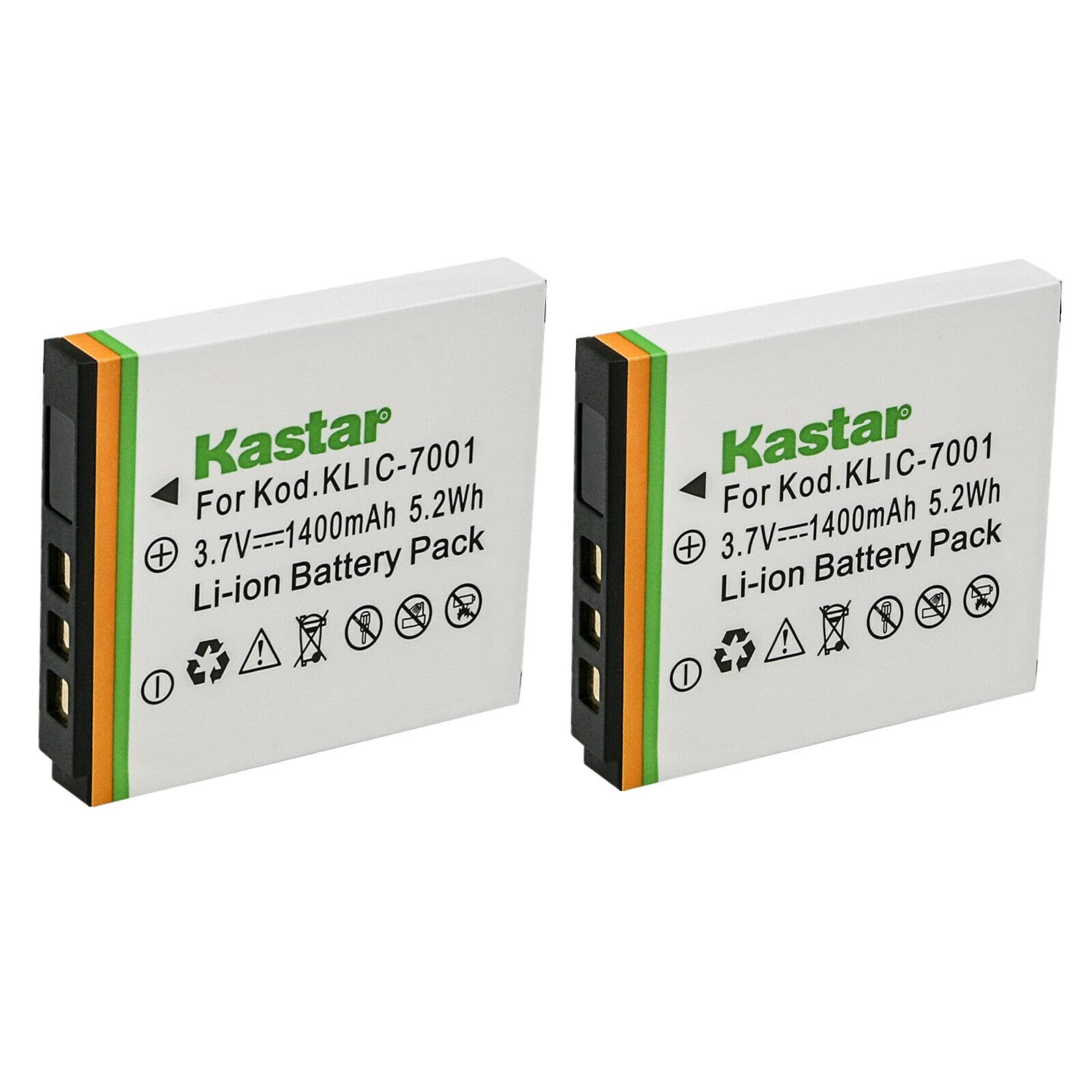 Kastar 2-Pack KLIC-7001 K7001 Replacement Battery for Kodak EasyShare MD863/MX1063/V550/V570/V610/V705 Digital Cameras - Perfect for Travel Photography & Everyday Use