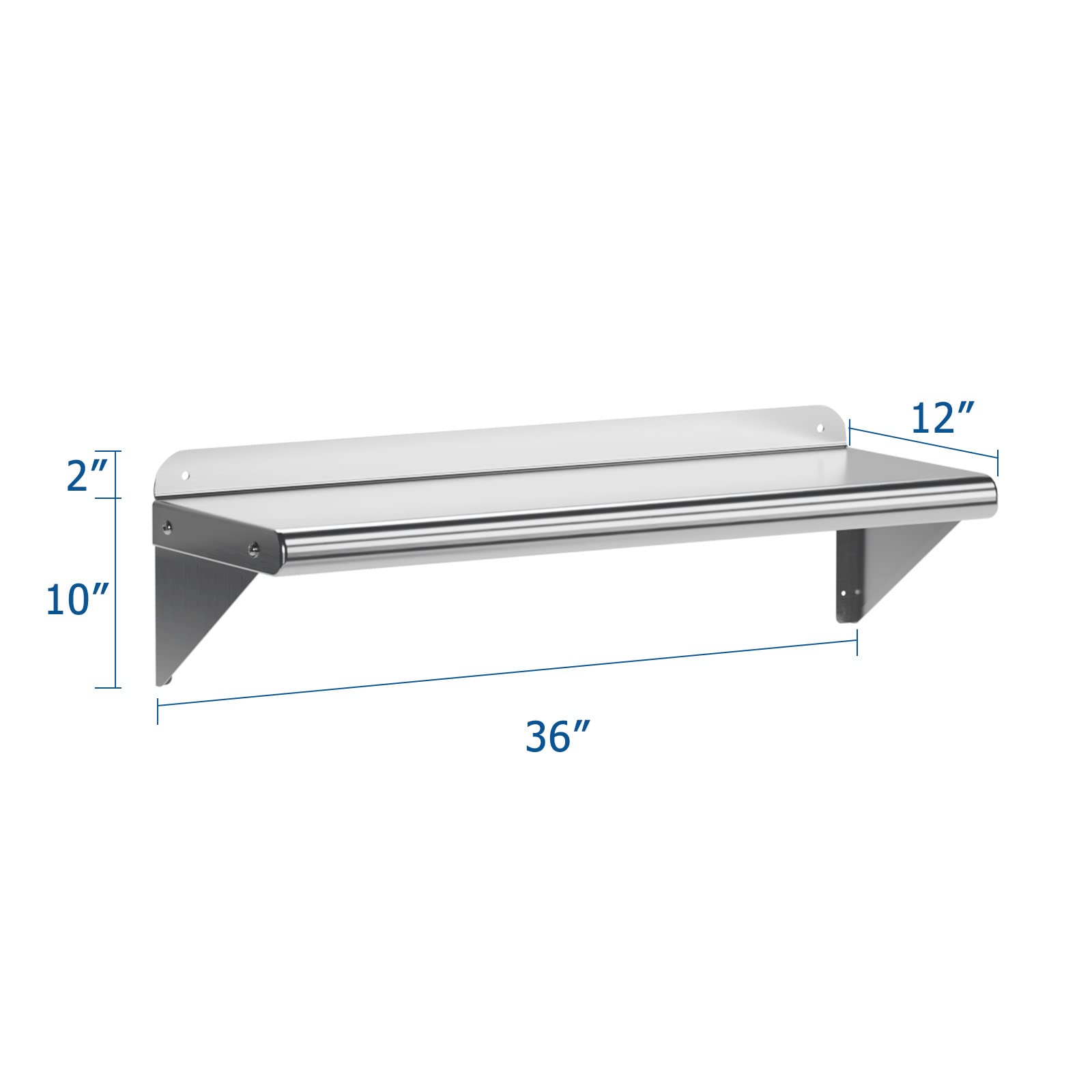 Stainless Steel Wall Mount Shelf - 12