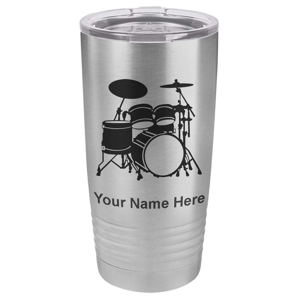 LaserGram 20oz Vacuum Insulated Stainless Steel Tumbler Mug with Personalized Engraving - Keeps Drinks Hot/Cold for Hours - Perfect for Coffee, Tea, Water & Outdoor Activities (Camping, Hiking, Office Use)