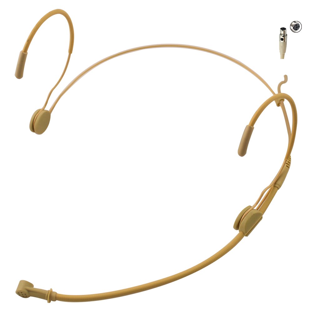 J K MIC-J 069 Professional Earhook Headset with Unidirectional Microphone | Compatible with Shure Wireless Bodypack Transmitters (Mini XLR TA4F Plug) | Ideal for Live Performances, Broadcast, and Conference Presentations