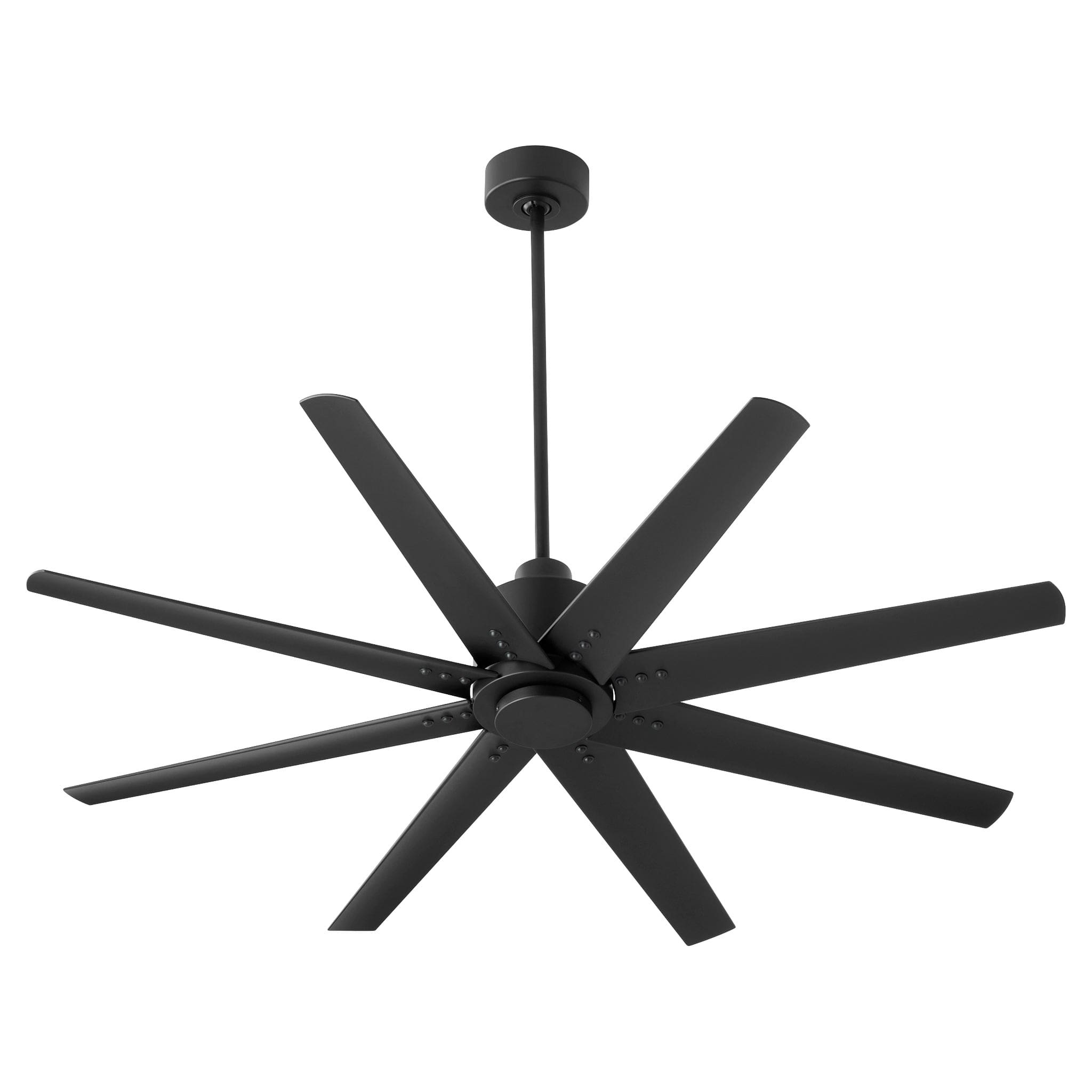 56 Inch 8-Blade Ceiling Fan with Remote Control - Aged Brass & Black Finish - Oxygen FLEET 3 112 40 - Perfect for Living Room, Bedroom, and Outdoor Spaces