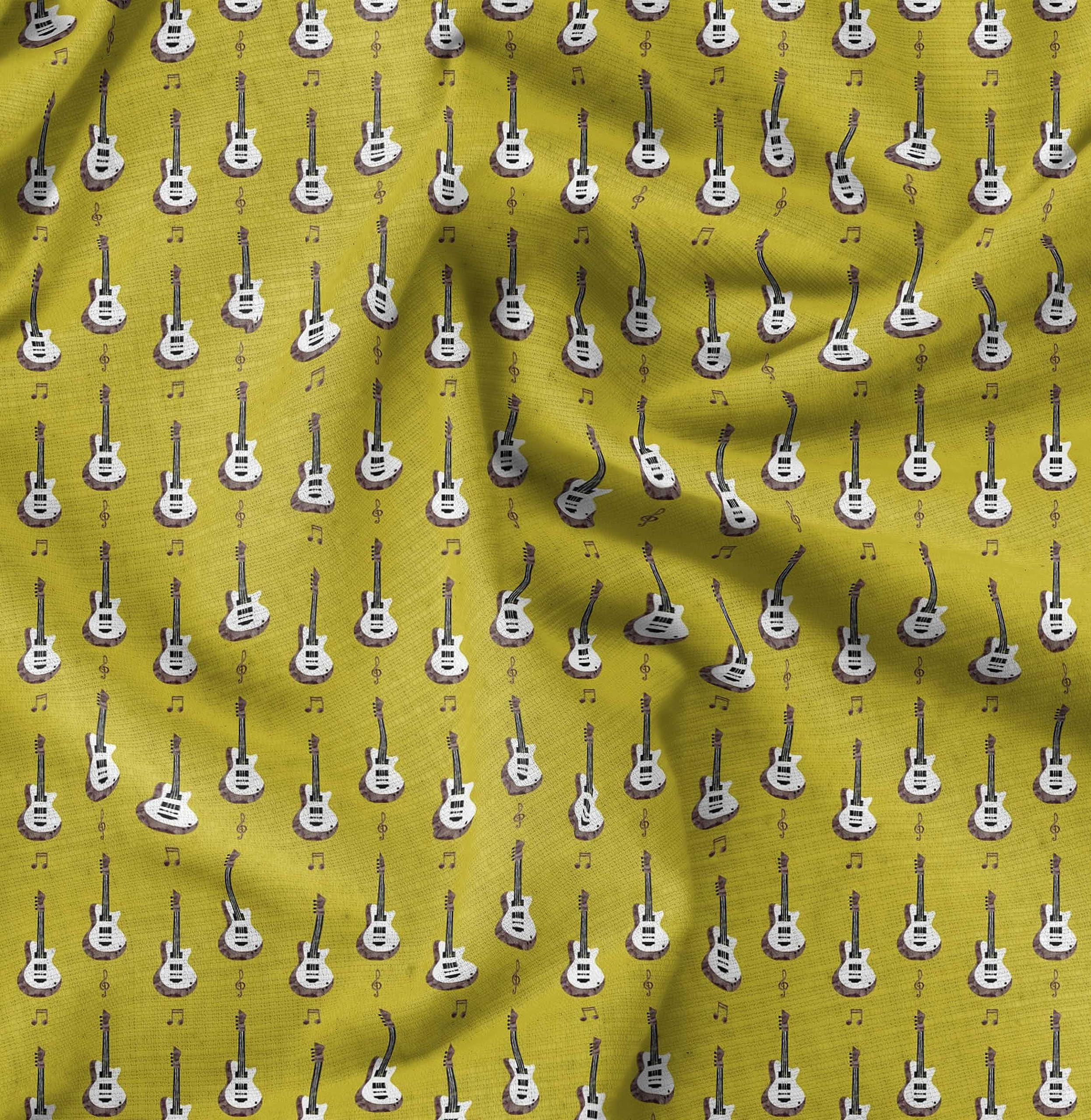 Soimoi Moss Georgette Brown Fabric by The Yard - 42 Inch Wide Printed Fabric for Dresses, Curtains & Musical Instrument Cases - Soft Flowy Material for Apparel & Home Decor