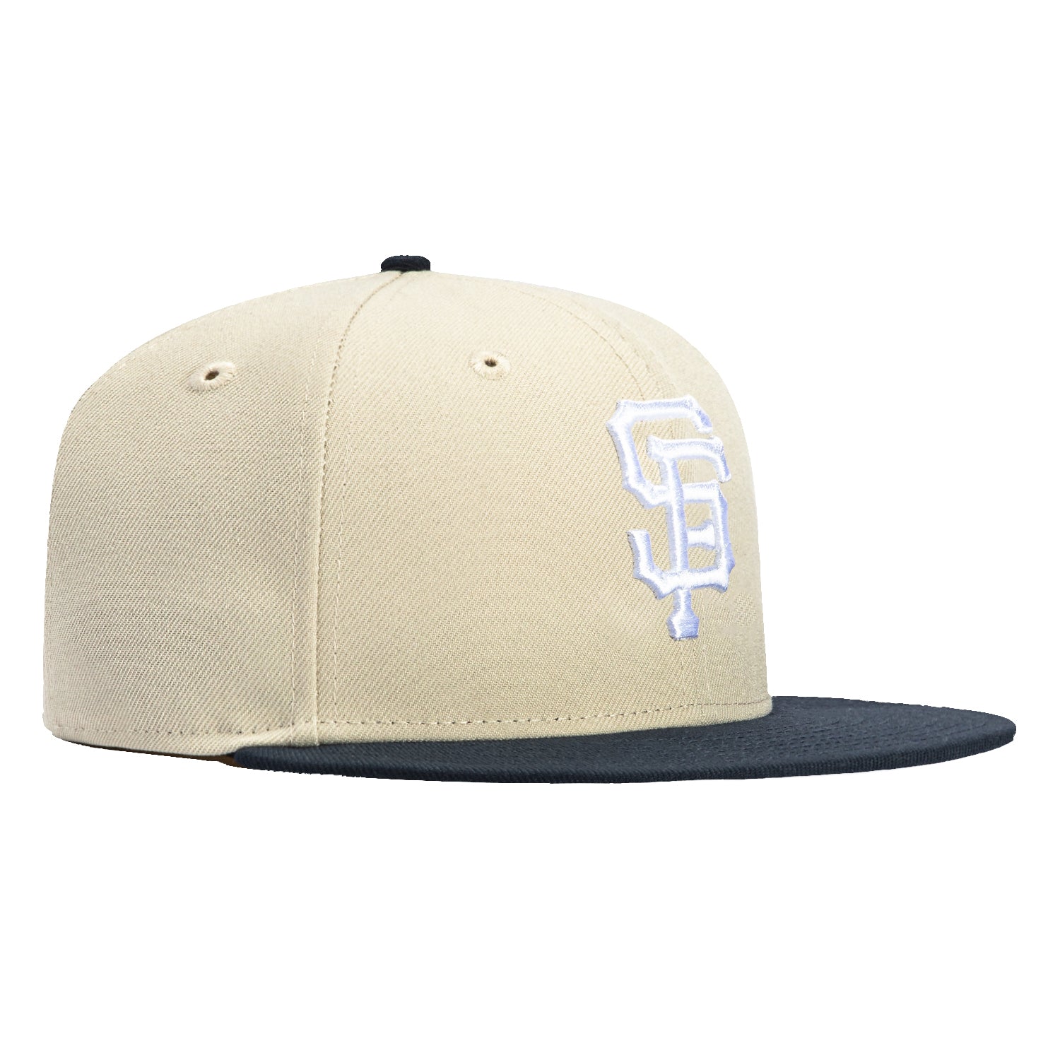 New Era 59Fifty San Francisco Giants Baseball Cap - Navy Blue & Stone Color Adjustable Fitted Hat for Men & Women | Perfect for Baseball Games, Sports Fans & Streetwear Fashion
