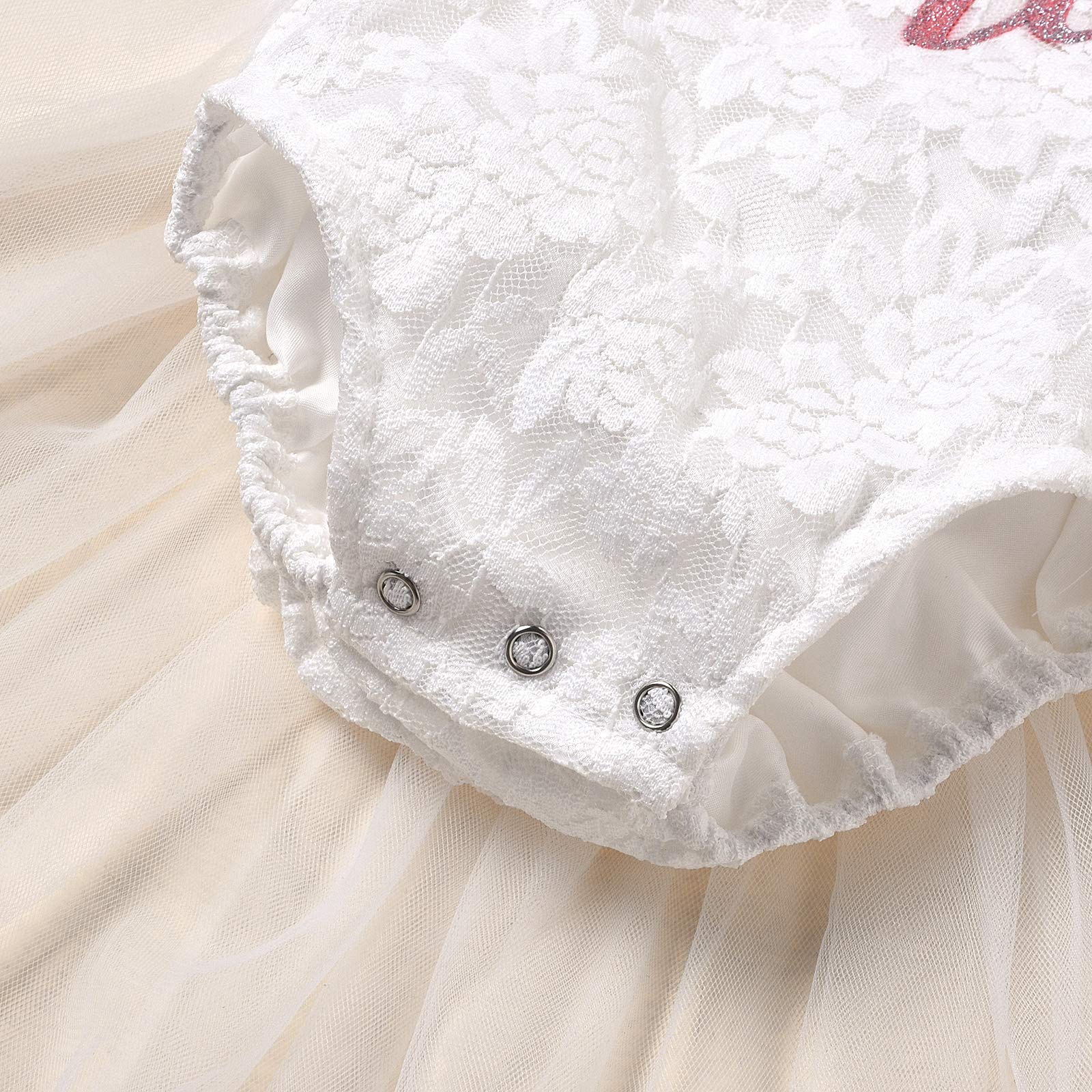 Baby Girl 1st Birthday Outfit - Lace Sleeve Ruffle Romper Dress with Floral Embroidery & Backless Tutu Skirt | First Birthday Photo Shoot, Party Dress, Special Occasion Outfit