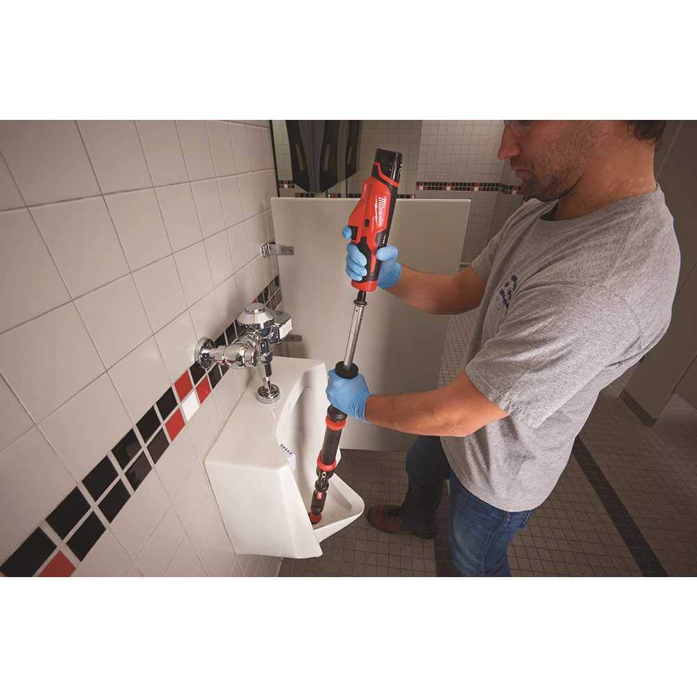 Milwaukee's Closet Auger Kit with 2 Batteries Included - Perfect for Drain Cleaning, Plumbing Repairs & DIY Home Maintenance