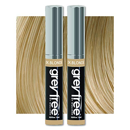 Greyfree Root Touch Up & Temporary Hair Color - Dark Blonde 2 Pack | Covers Gray Hair, Eyebrows, Mustache & Beard | Quick Fix for Roots & Facial Hair Between Salon Visits