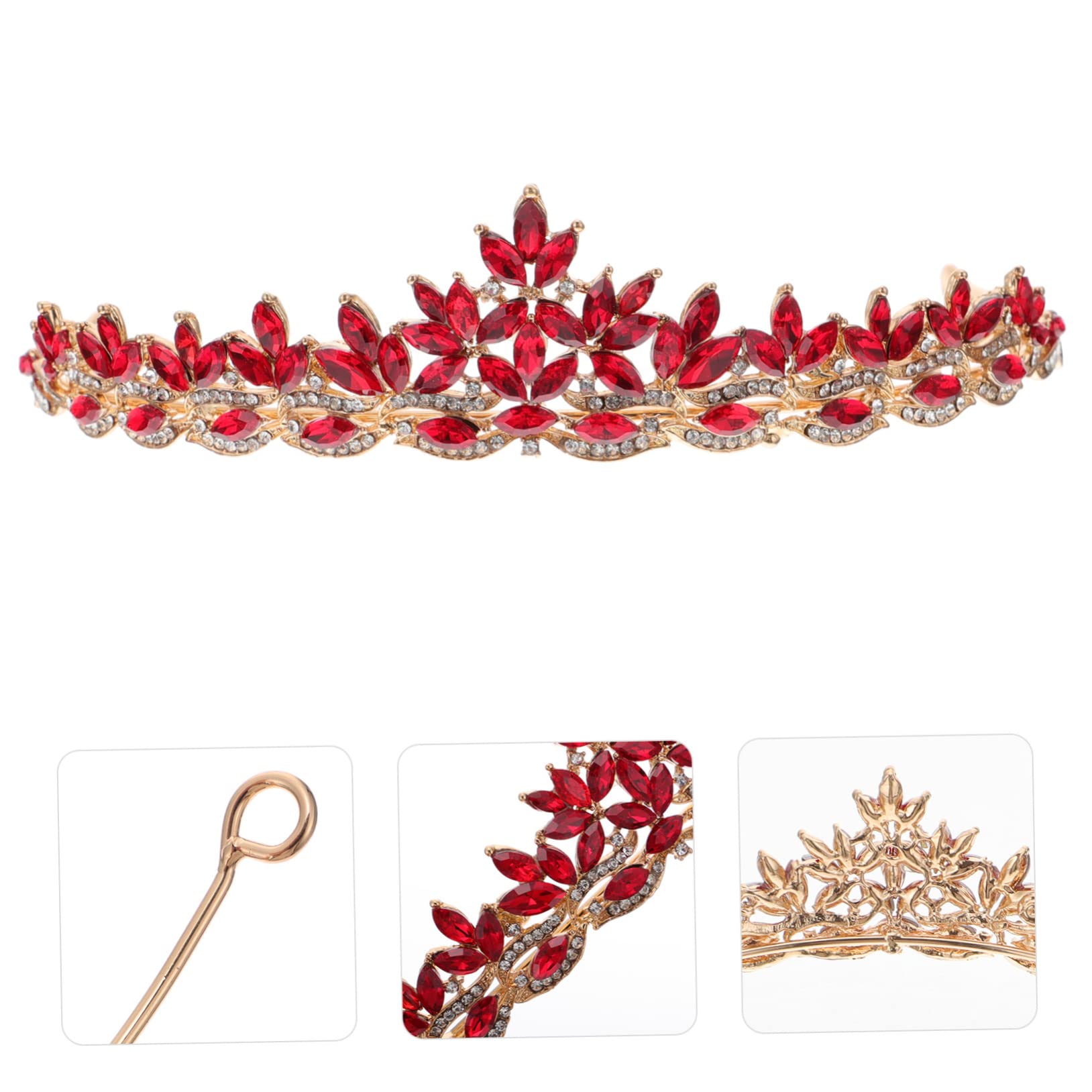 POPETPOP Wedding Tiara Crown for Bride - Diamond Shining Bridal Headpiece, Prom Queen Hair Ornament, Alloy Headband for Wedding, Party & Special Occasions | Perfect for Bridal Showers, Bachelorette Parties, and Formal Events