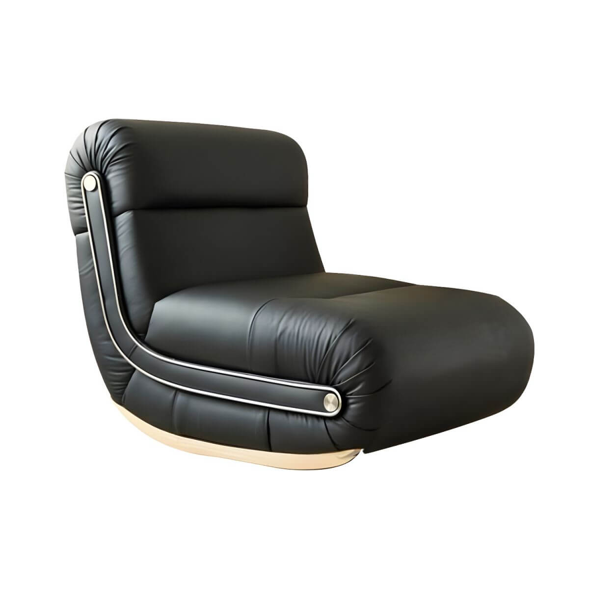 Stylish Solid Color Rocking Chair with Anti-Scratch Upholstery & Natural Wood Legs - Perfect for Living Room, Nursery, or Reading Nook
