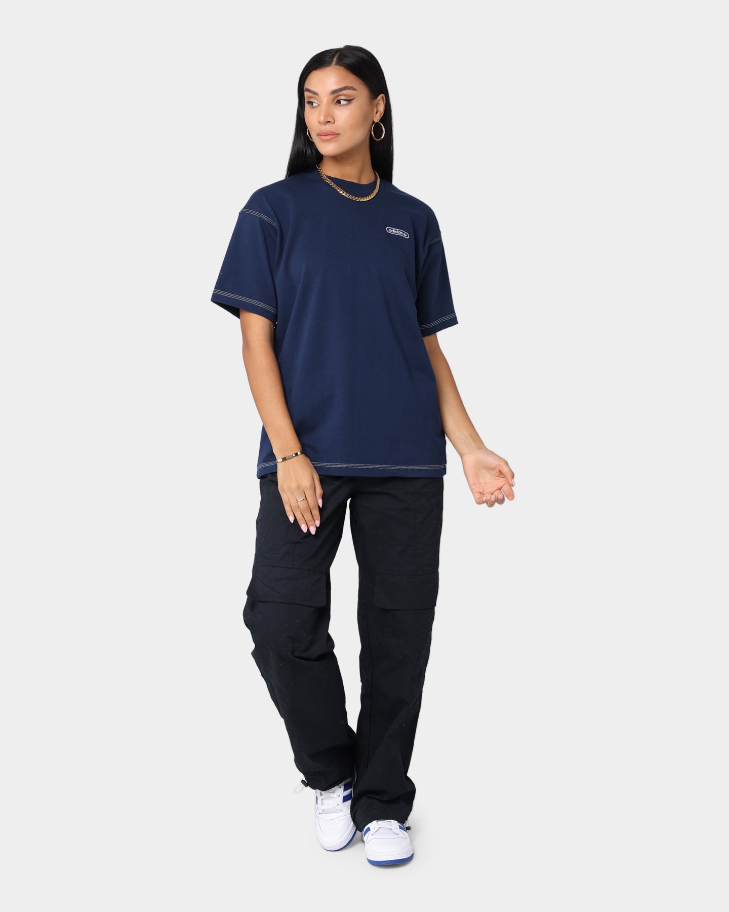 Adidas WW Short Sleeve T-Shirt for Men - Comfortable Cotton Crewneck Tee in Collegiate Navy - Perfect for Gym, Running & Casual Wear