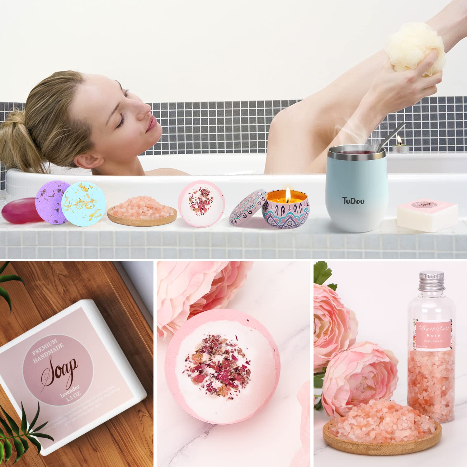 Luxury Self Care Gift Set for Women - Spa Bath & Relaxation Kit with Birthday Pamper Gifts for Her, Wellbeing Present for Mum, Sister, Wife & Friends | Perfect for Home Spa Days, Stress Relief & Get Well Soon Gifts