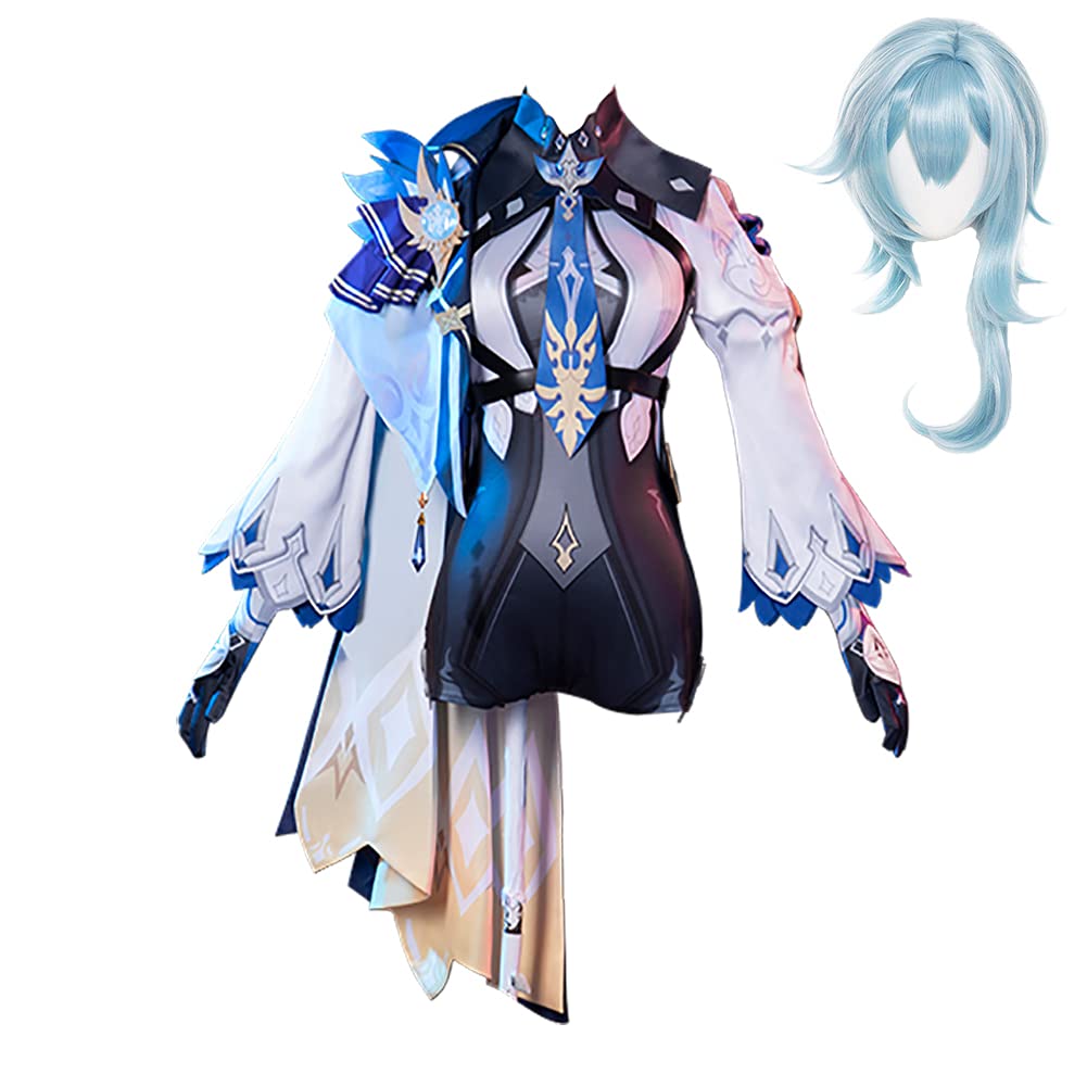 Genshin Impact Cosplay Costume Full Set - EULA Halloween Outfit for Women | Anime Game Character Costume for Conventions, Halloween Parties & Cosplay Events