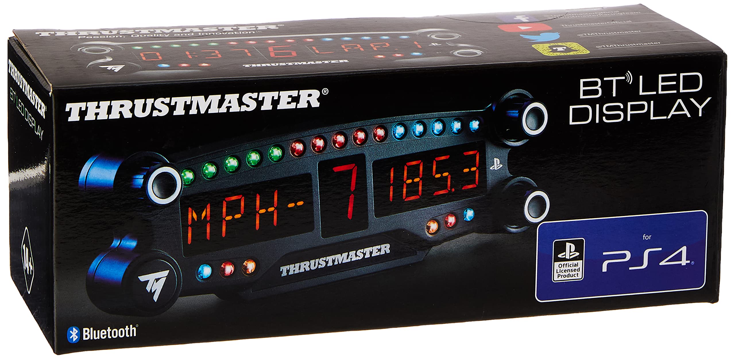 Thrustmaster BT LED Display - Wireless Bluetooth Racing Wheel Dashboard for PS4 & PC - Perfect for Sim Racing, Gaming Tournaments & Immersive Driving Experience