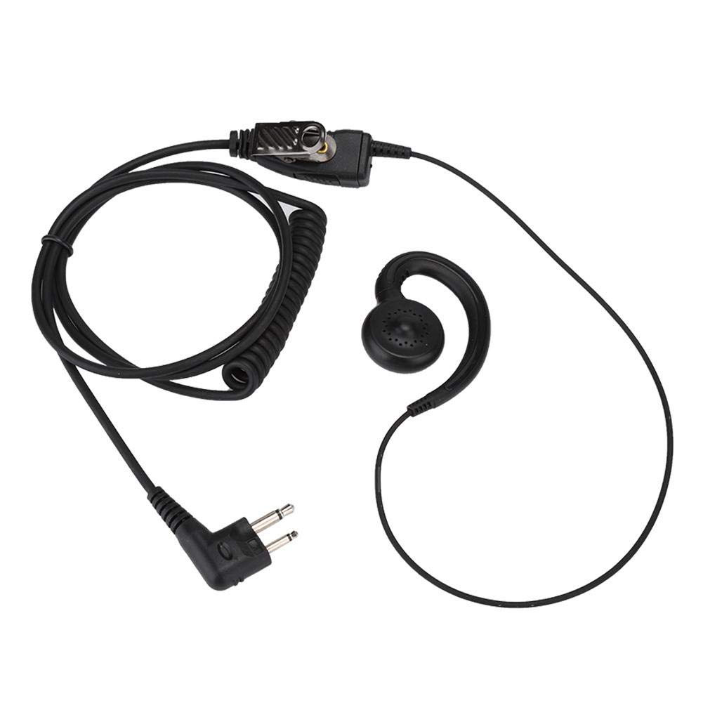 AEH3000-M1A Walkie Talkie Earpiece - Two-Way Radio Headset with PTT Mic for Security, Construction & Outdoor Activities | Black Hands-Free Communication Device for Professionals