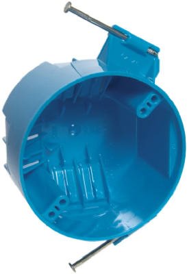Thomas & Betts 20.0 Cu In PVC Blue Ceiling Electrical Box - Bulk Pack for Secure Wiring Installations in Homes & Commercial Buildings