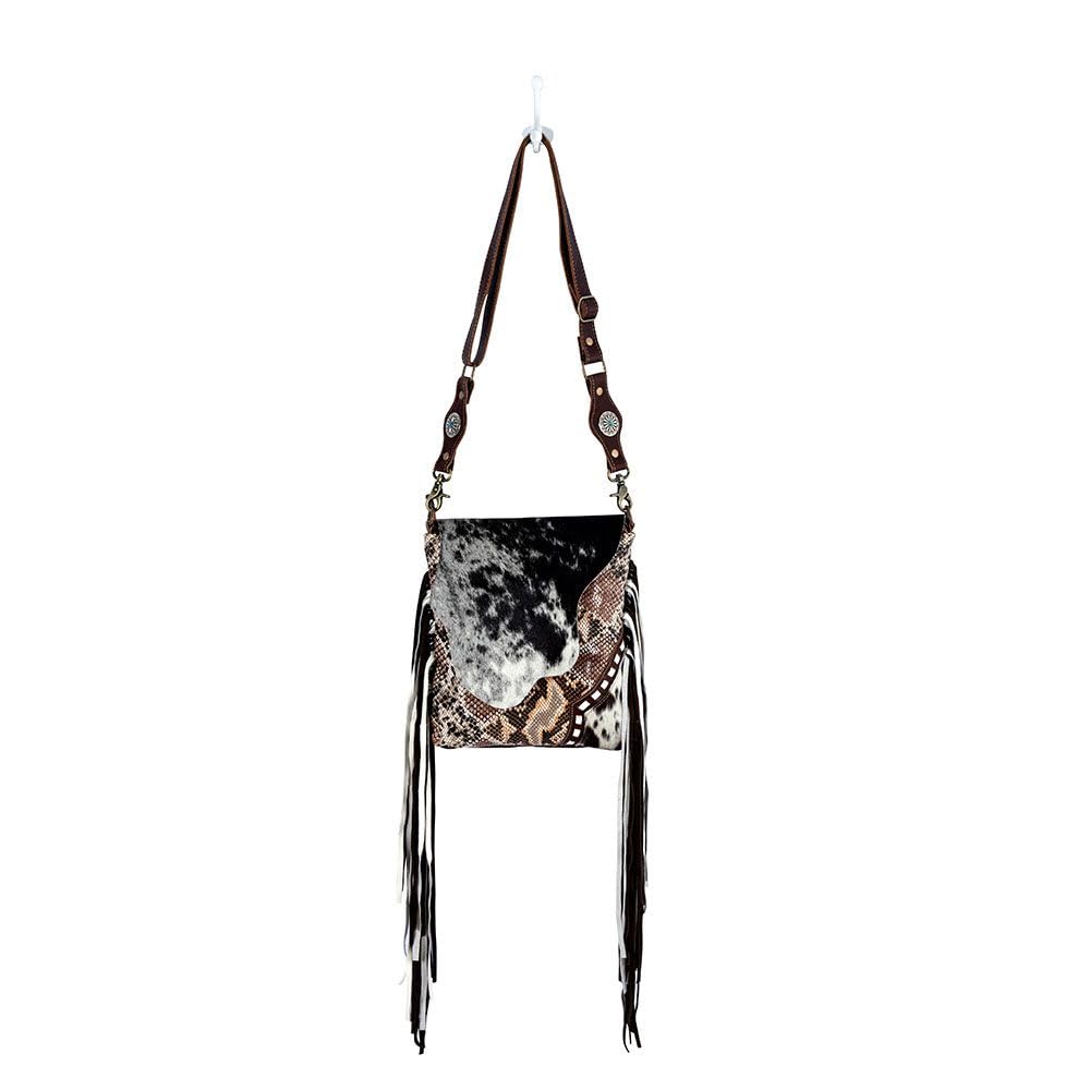 Myra Brown Dapples Concealed Carry Crossbody Bag with Fringe - Stylish & Functional Purse for Women | Perfect for Everyday Use, Travel & Outdoor Activities
