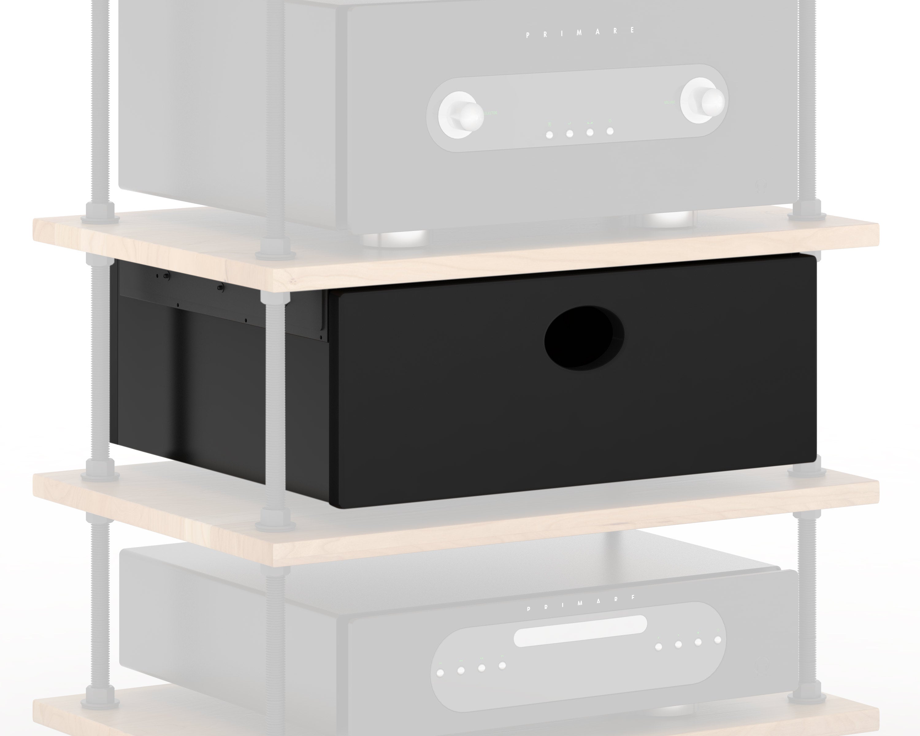 Salamander Designs Archetype Audio Stand Drawer - Premium Storage Solution for Home Theater & Audio Equipment Organization