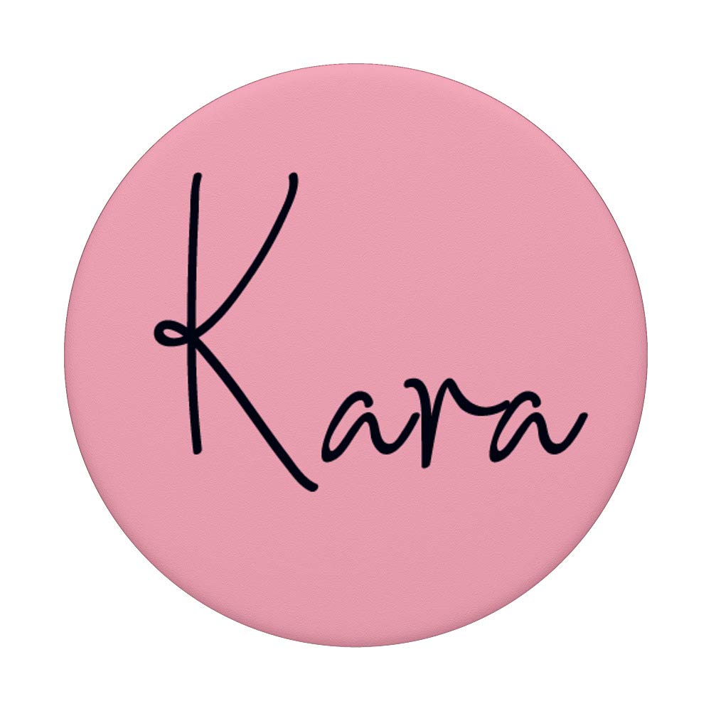 Custom Kara Name PopGrip - Personalized Pink Phone Grip for Girls | Swappable Phone Stand for iPhone, Samsung & Tablets | Perfect Gift for Birthdays, Christmas & Everyday Use