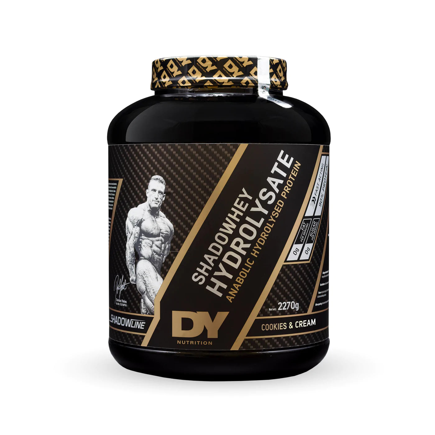 Dorian Yates DY Nutrition Shadowhey Hydrolyzed Whey Protein Isolate 5lb (2.27kg) - Muscle Recovery & Growth for Bodybuilding, Gym & Post-Workout
