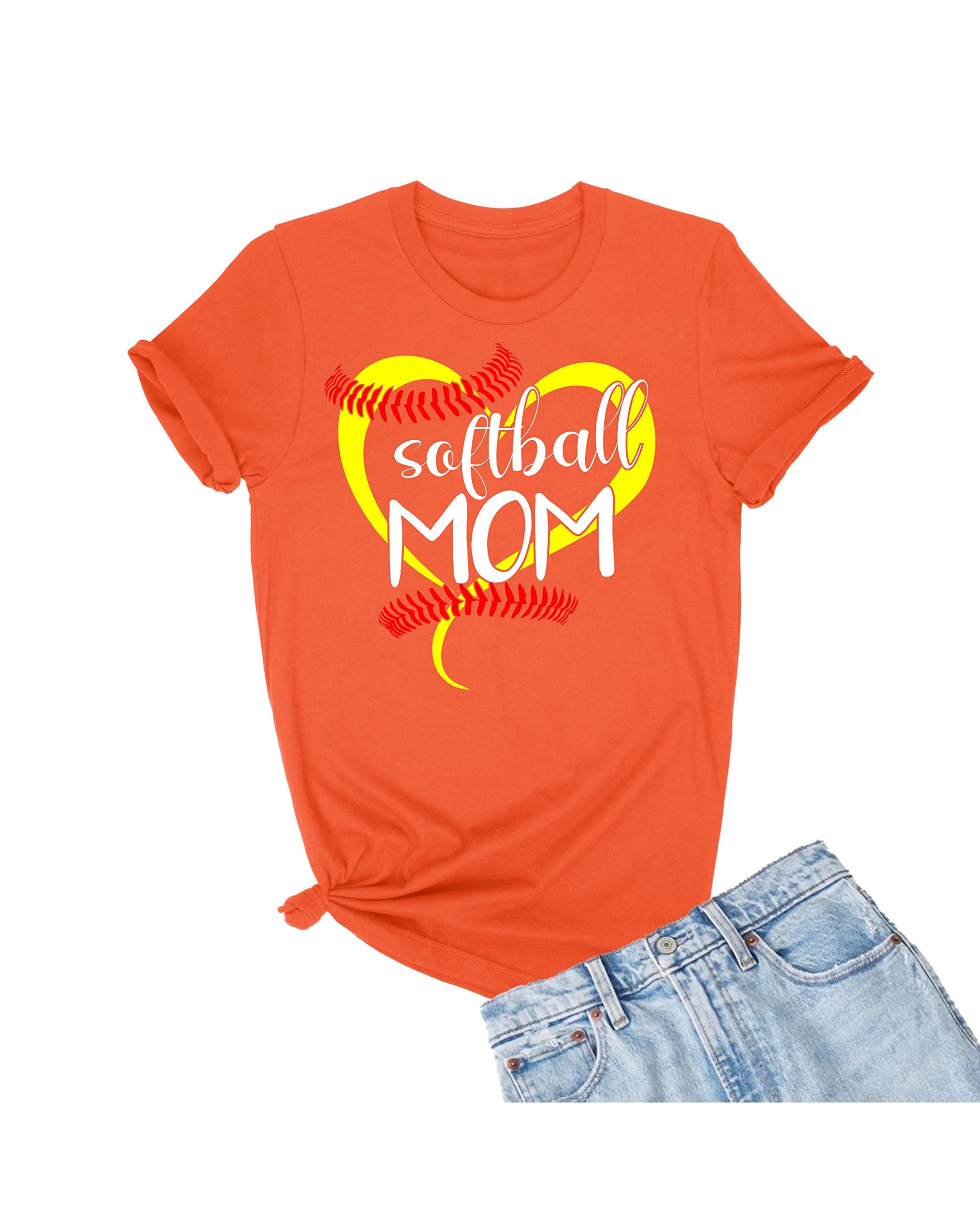Go All Out Adult Softball Mom T-Shirt - Funny Baseball Mom Gift for Mother's Day - Perfect for Games, Practice & Team Spirit