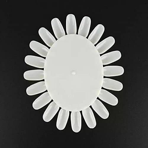 **10Pcs Paczo False Nail Tips Color Display Wheel - Transparent White Acrylic Nail Art Practice Board for Nail Polish Design & Training | Perfect for Salons, DIY Nail Art & Beginners**