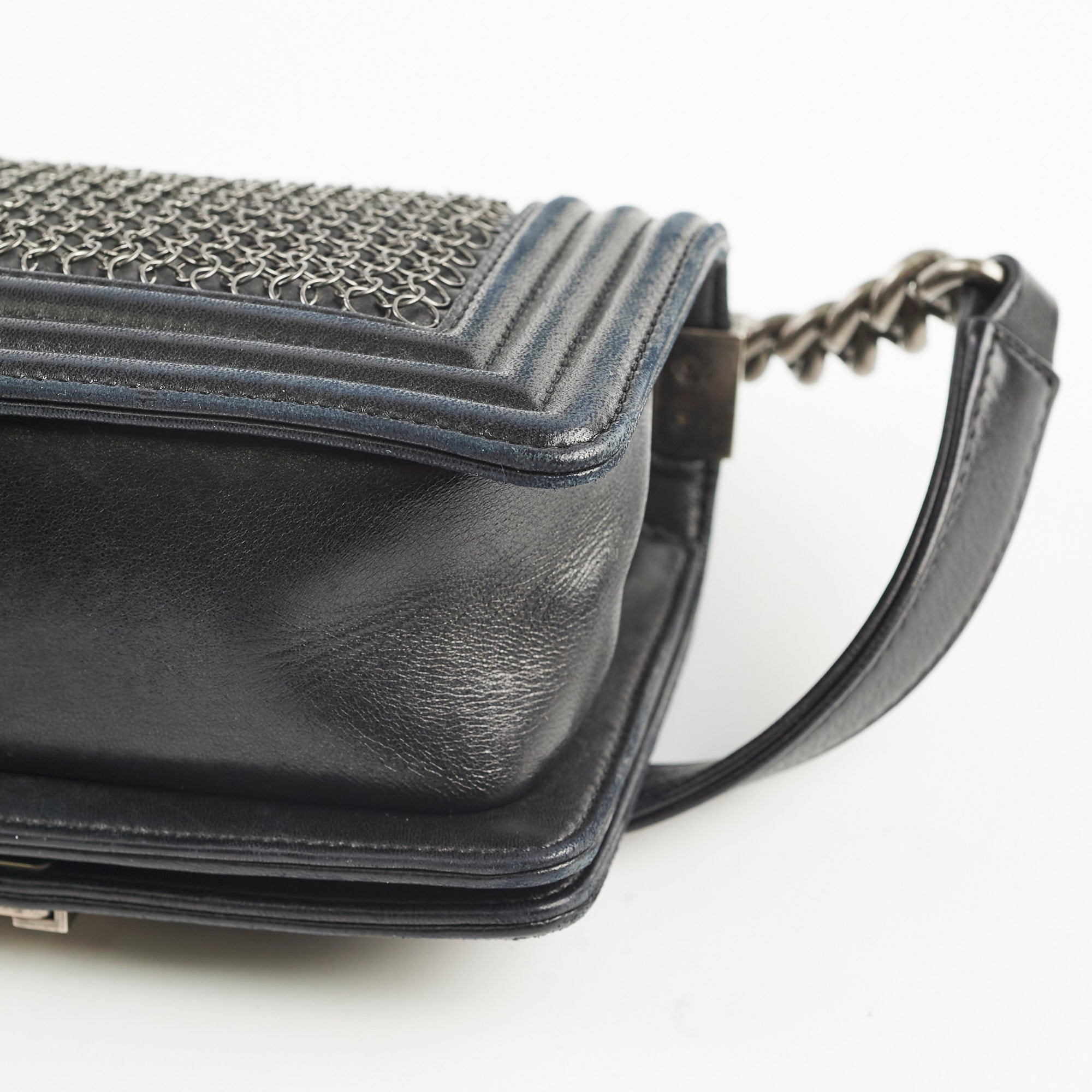 Chanel Small Boy Chainmail Bag Black - Luxury Designer Crossbody Bag for Women | Perfect for Evening Parties, Date Nights & Special Occasions