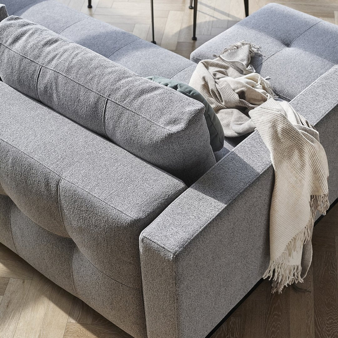 Cassius Deluxe Queen Sofa - Modern Upholstered Living Room Furniture for Small Spaces, Apartments & Home Theater Seating