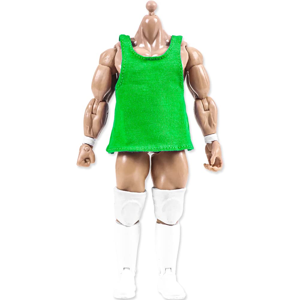 5-Pack White Muscle Shirts for Wrestling Action Figures - Perfect for Toy Photography, Diorama Displays & Collectible Figure Customization