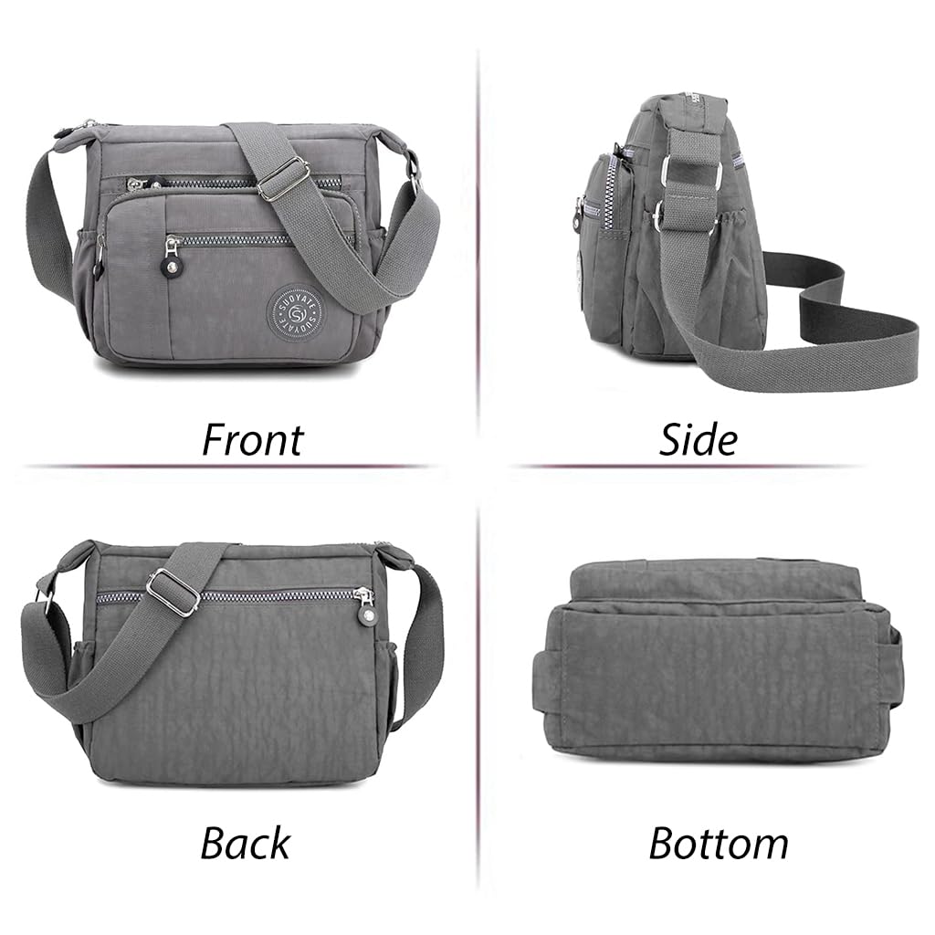 PALAY® Women's Waterproof Nylon Crossbody Bag - Multi-Layer Casual Shoulder Purse, Messenger Satchel for Travel, Work & Everyday Use | Durable Day Pack for Commuting, Shopping & Outdoor Activities