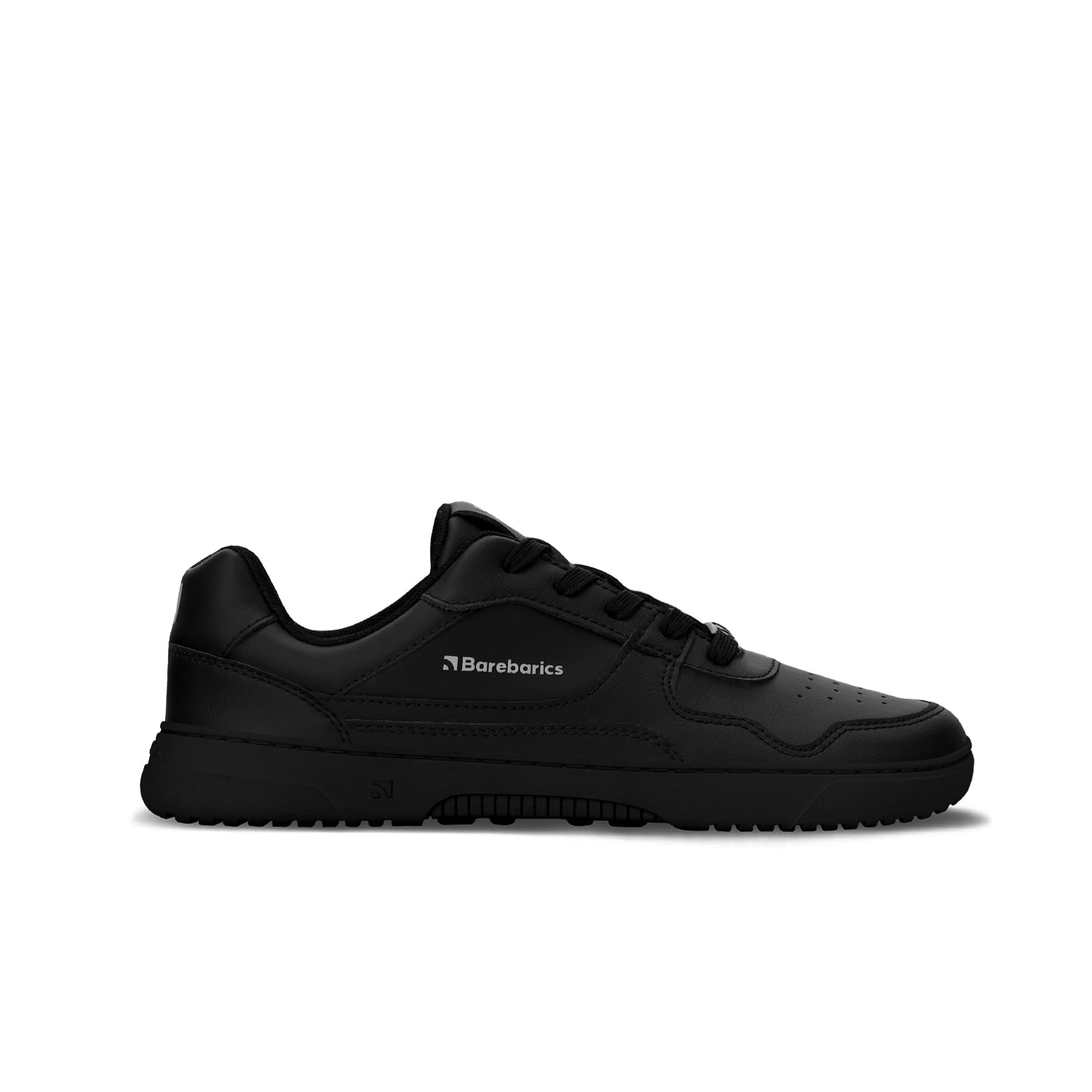 Barefoot Sneakers Barebarics Zing - All Black Leather Unisex Shoes for Men & Women | Comfortable Minimalist Walking & Running Shoes for Gym, Travel & Everyday Wear