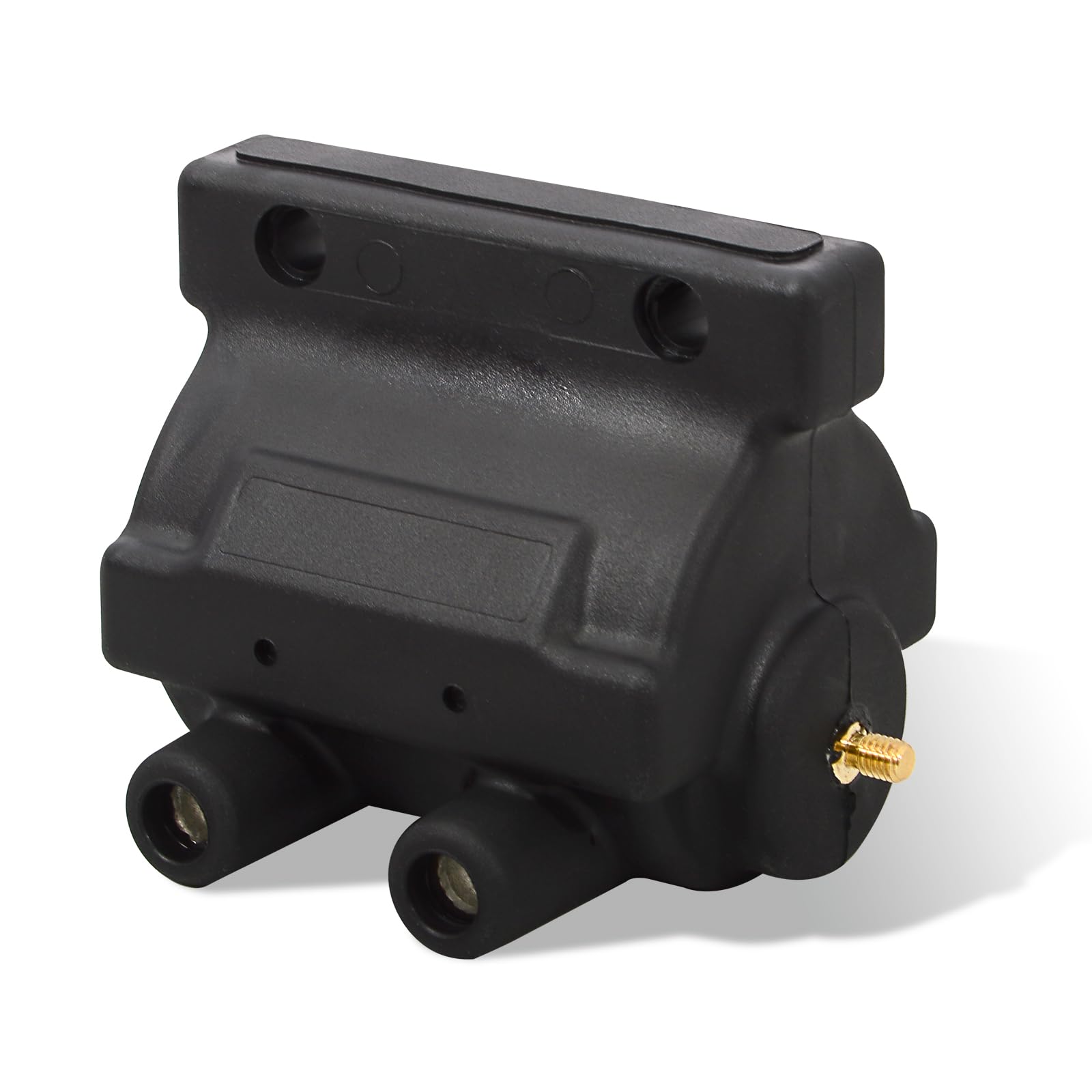 High Power 12V 5.0 Ohm Dual Fire Ignition Coil for Harley V-Twin Motorcycles (1965-1979) - Compatible with Sportster 1000/1200/900, Electra Glide, Roadster, Softail, Fat Bob & Dyna Models - Replacement for OEM 31609-65A - Improves Engine Performance & Fuel Efficiency