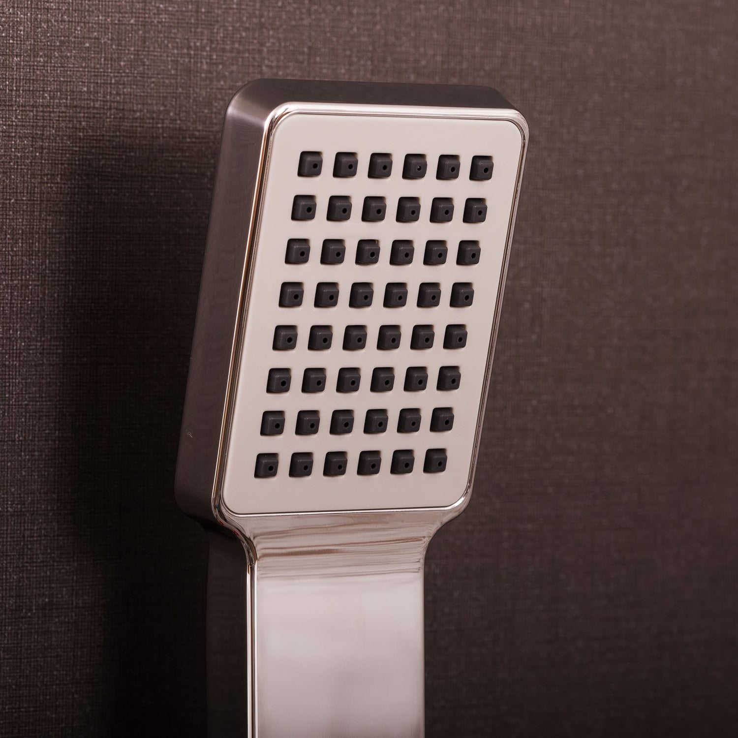 DAX 550 Square Handheld Shower Head - Adjustable Angle L-Shape Design, Solid Brass Construction with Chrome Finish, 2.5