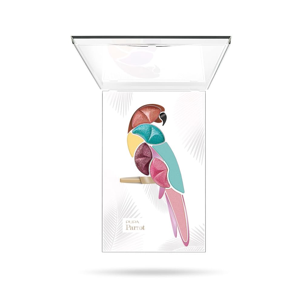 Pupa Milano Parrot Eye Makeup Kit - 002 Bahia Eyeshadow Palette for Stunning Eye Looks | Perfect for Parties, Date Nights & Special Occasions