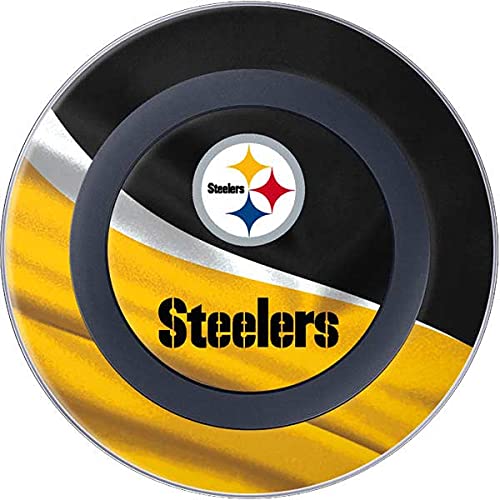 Officially Licensed NFL Pittsburgh Steelers Skin Decal Compatible with Samsung Wireless Charger - Durable Protective Cover for Home, Office & Car Charging Stations