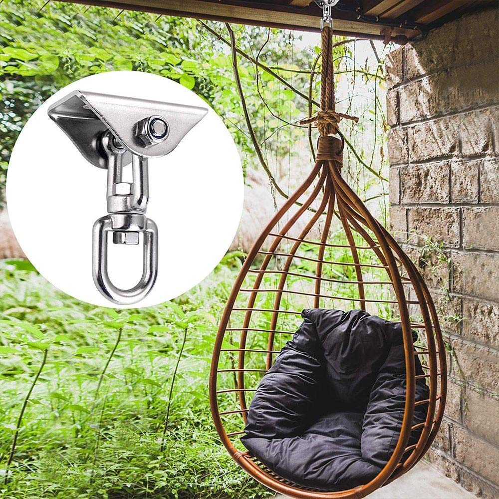 **Stainless Steel U-Shaped Ceiling Hook - Heavy Duty Hammock Chair Hanging Kit for Concrete & Wooden Beams - Easy Installation for Ceiling Fans, Leisure Sofa, Sandbags, Hammocks & Rings - Perfect for Indoor & Outdoor Relaxation**